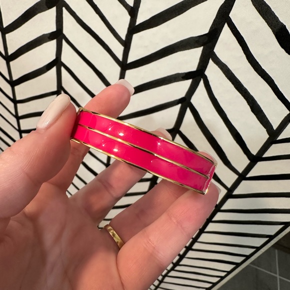 Michael Kors pink and gold enamel snap bracelet - Picture 2 of 5
